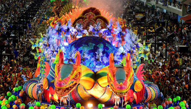 The Carnaval in Rio de Janeiro is a world famous festival held before Lent every year and considered the biggest carnaval in the world with two million people per day on the streets. The first festivals of Rio date back to 1723.-Wikipedia